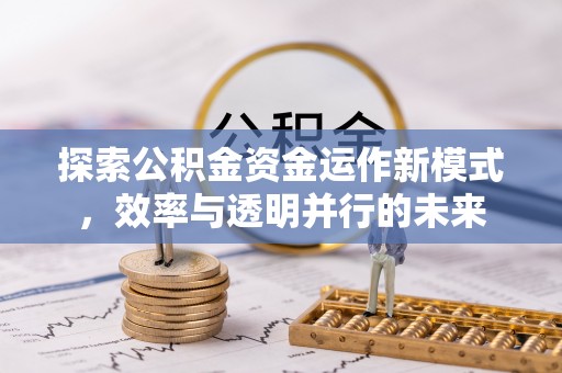马边探索公积金资金运作新模式，效率与透明并行的未来
