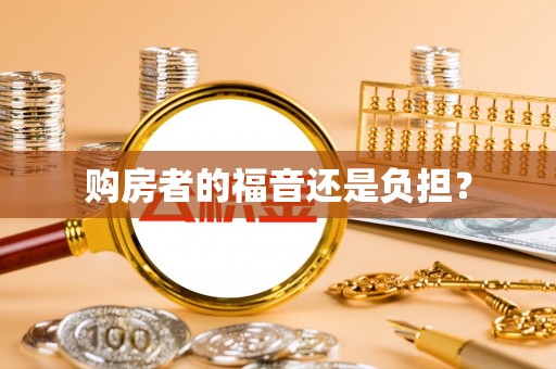 马边购房者的福音还是负担？