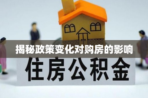 马边揭秘政策变化对购房的影响