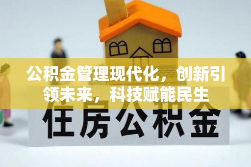 马边公积金管理现代化，创新引领未来，科技赋能民生