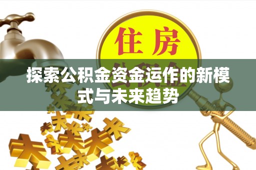 马边探索公积金资金运作的新模式与未来趋势