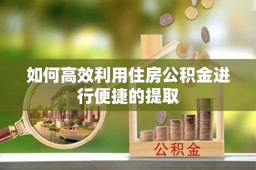 马边如何高效利用住房公积金进行便捷的提取