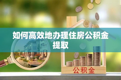 马边如何高效地办理住房公积金提取